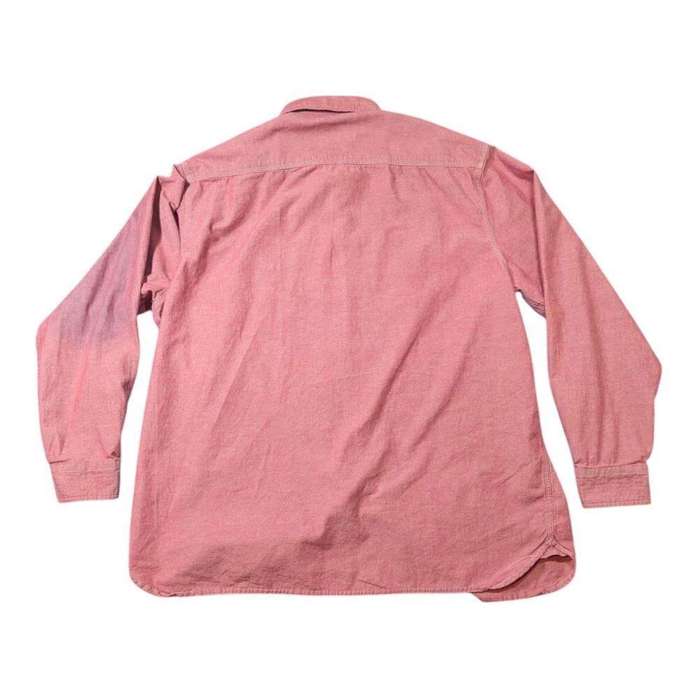 Pendleton Long Sleeve Button-Up Blake Chambray Shirt Heather Red Men's Large - Picture 3 of 6